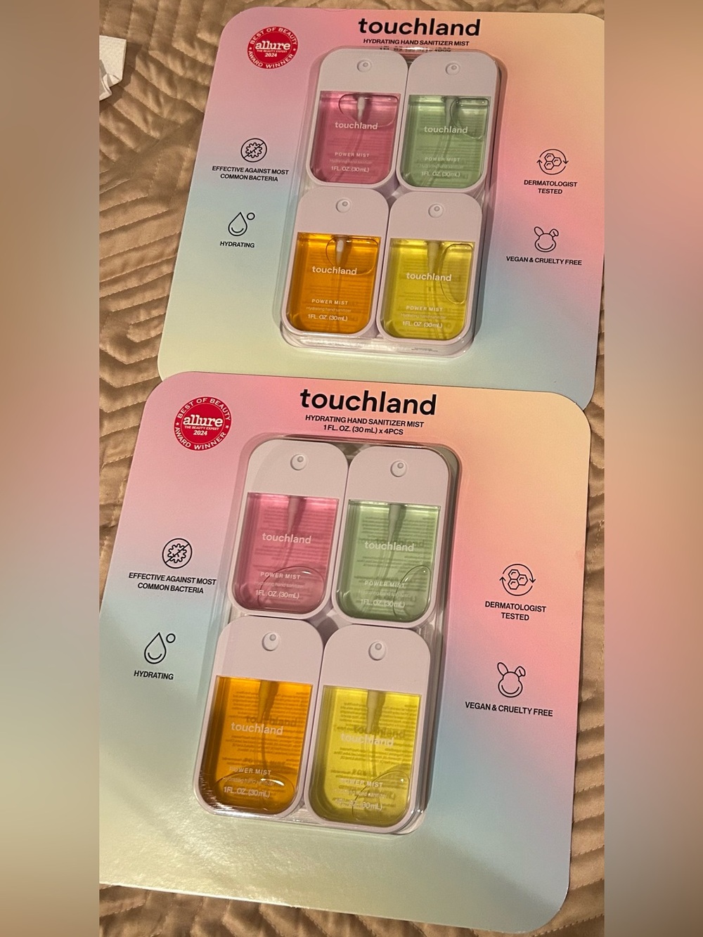 Touchland Hand Sanitizer Mist HYDRATING SCENTED 2 sets of 4